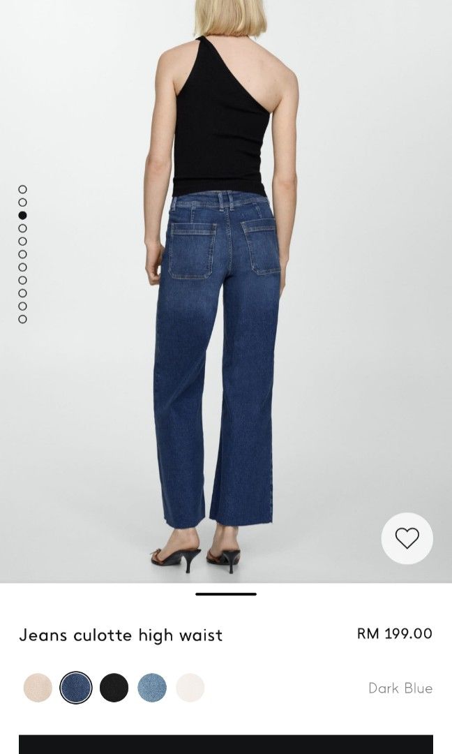 Jeans culotte high waist