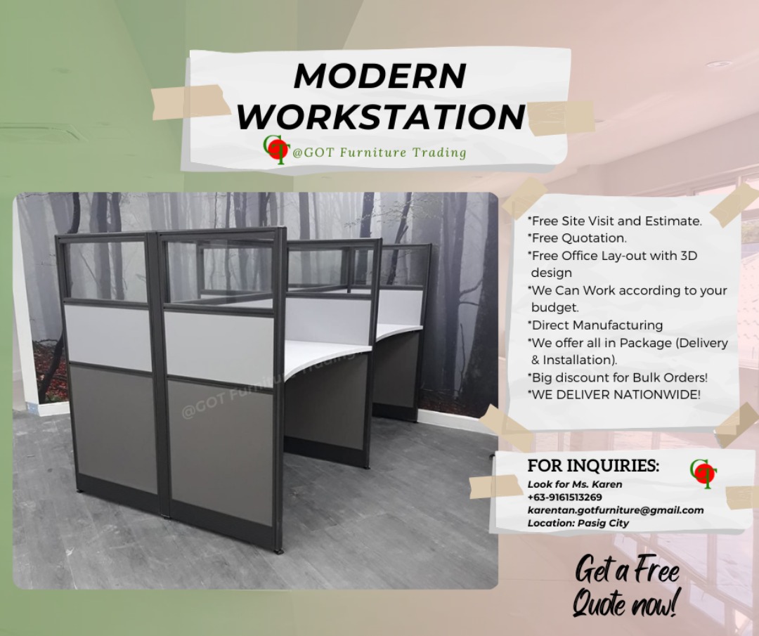 Modular Office Partition / linear workstation., Furniture & Home Living ...