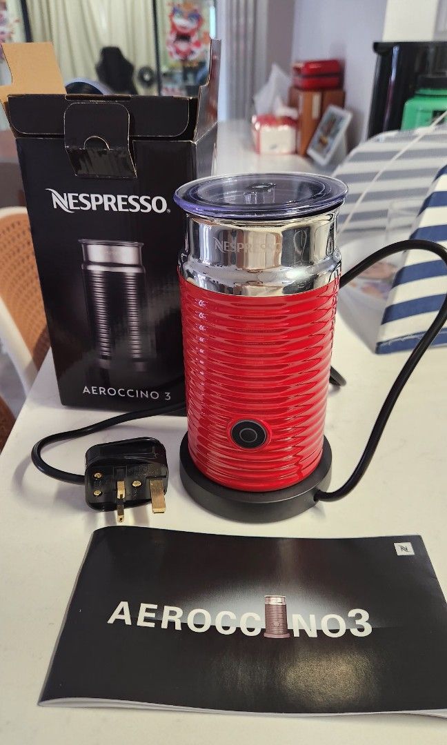 Nespresso Aeroccino Milk Frother Red, TV Home Appliances