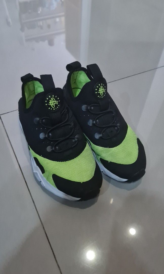 Nike Air Huarache Run (TD) Black/green Neon, Bayi Anak, Lainnya