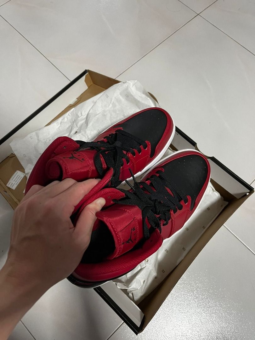 Nike Air Jordan 1 Mid Gym Red Black US 9.5