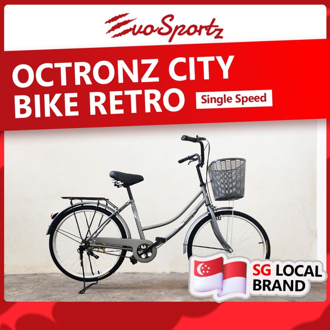 Octronz City Bike Retro Single Speed Ladies Low Frame Bicycle