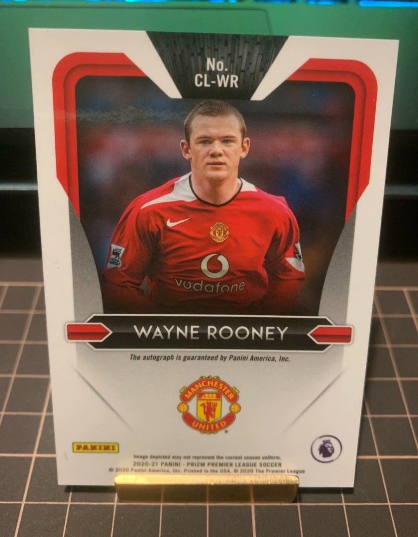 Preorder) Wayne Rooney auto Premier League Panini Prizm Manchester 