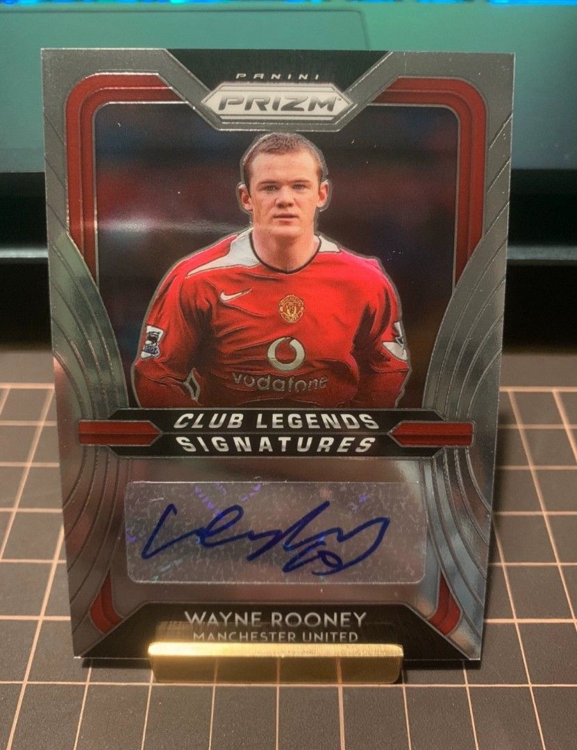 Preorder) Wayne Rooney auto Premier League Panini Prizm Manchester 