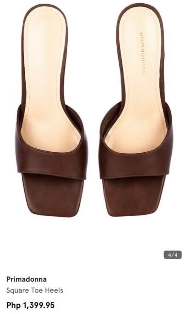 Primadonna Leather Brown Square Toe Heels (Category: Heels) located in Pasig City. Submitted by preloveddd_ds (Listing ID 1294309532, Image 3). Description: Selling low because I want it to go, and there’s a minor damage on the heel area (the rubber of the heel is gone). Size 8, used less than 5x because feet are too wide for this type of shoe :( .