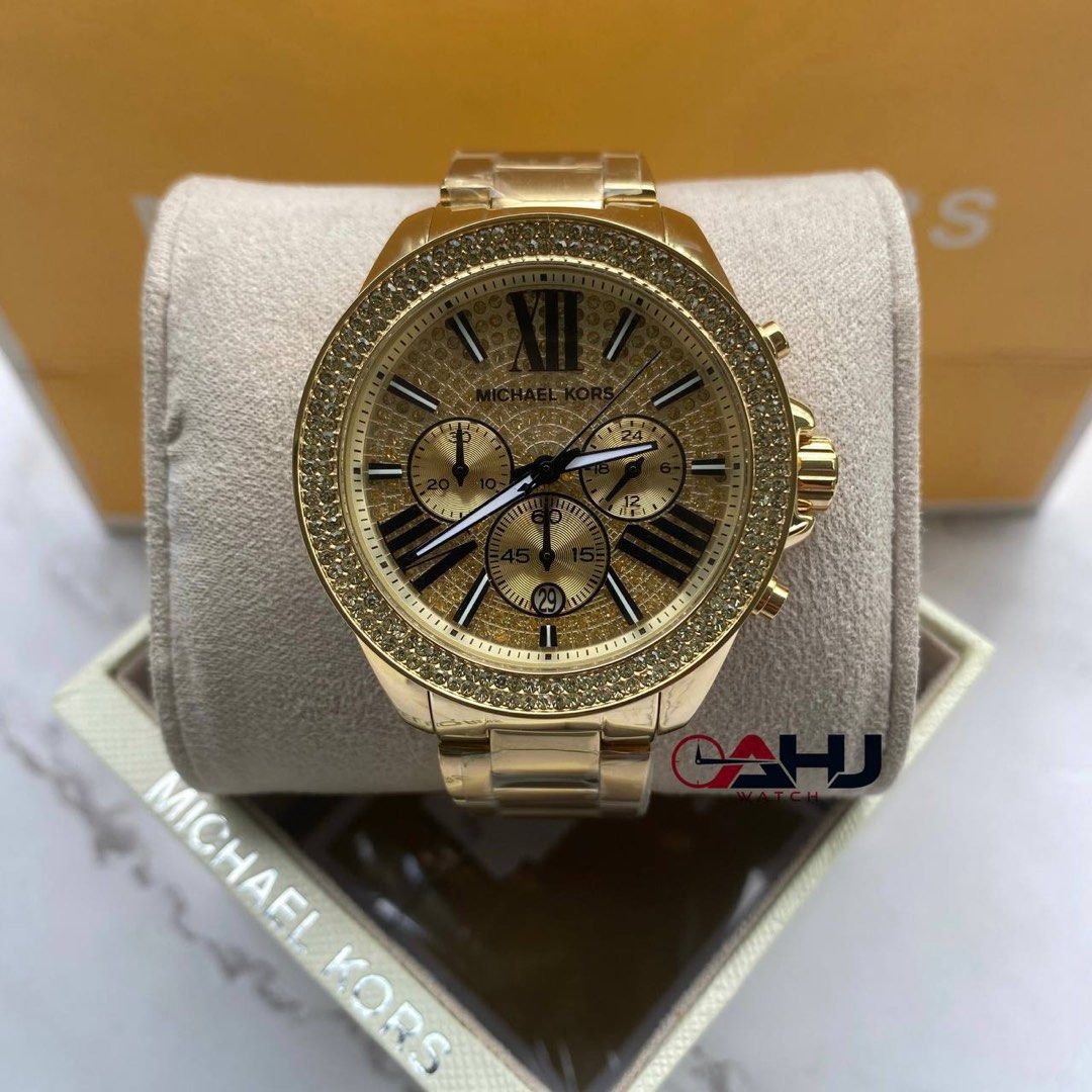 Chronograph crystal pave dial ladies watch online