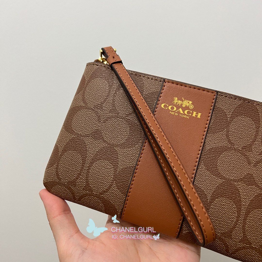 Real Shot Coach Medium Wristlet Wallet Women s Fashion Bags Wallets Purses Pouches on Carousell
