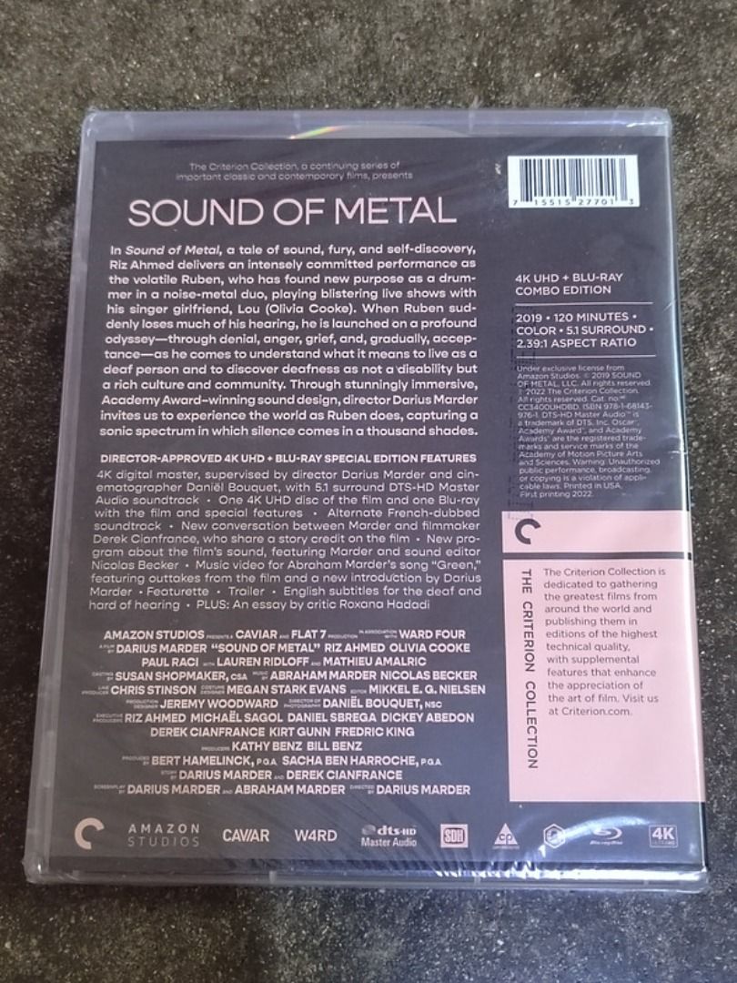 Sound of Metal Criterion Collection (4K UHD+Blu-ray) Factory Sealed