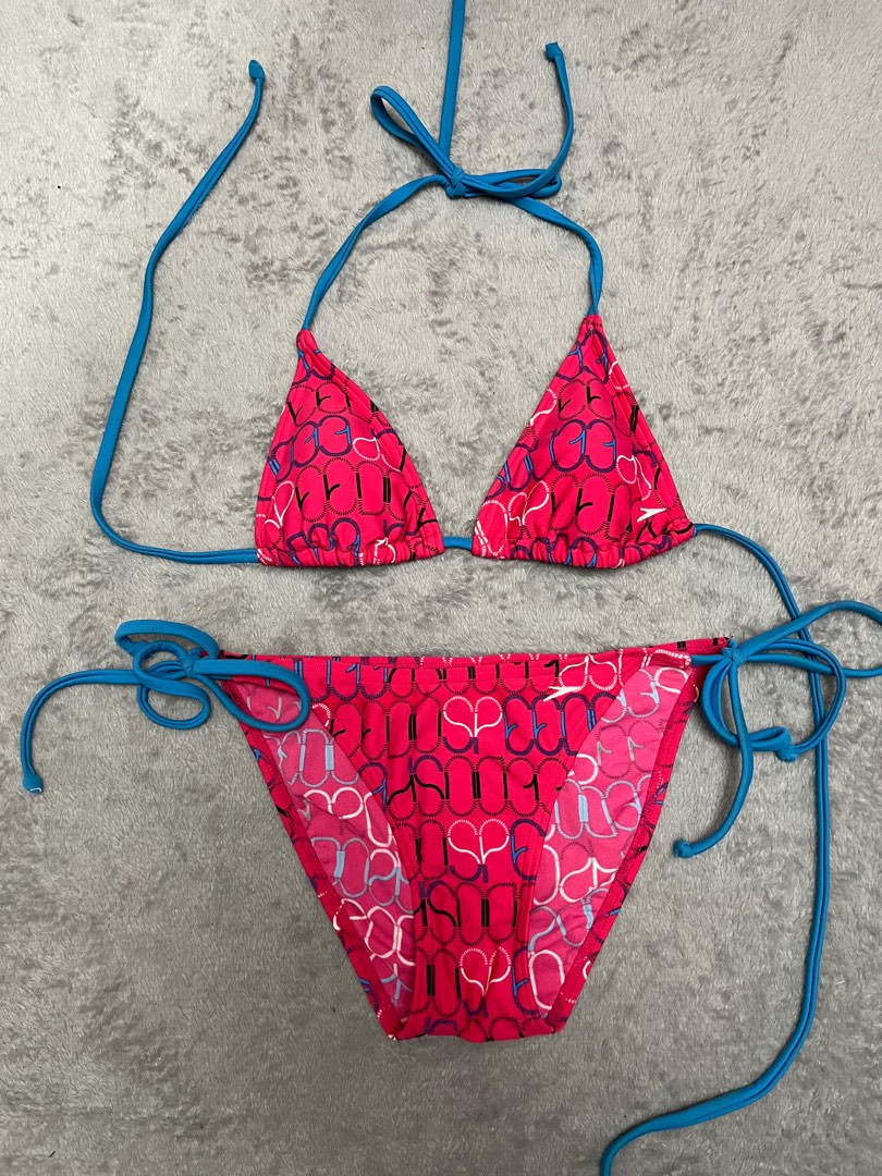 JUICY COUTURE XL swimsuit bikini denim $150 push-up with juicy