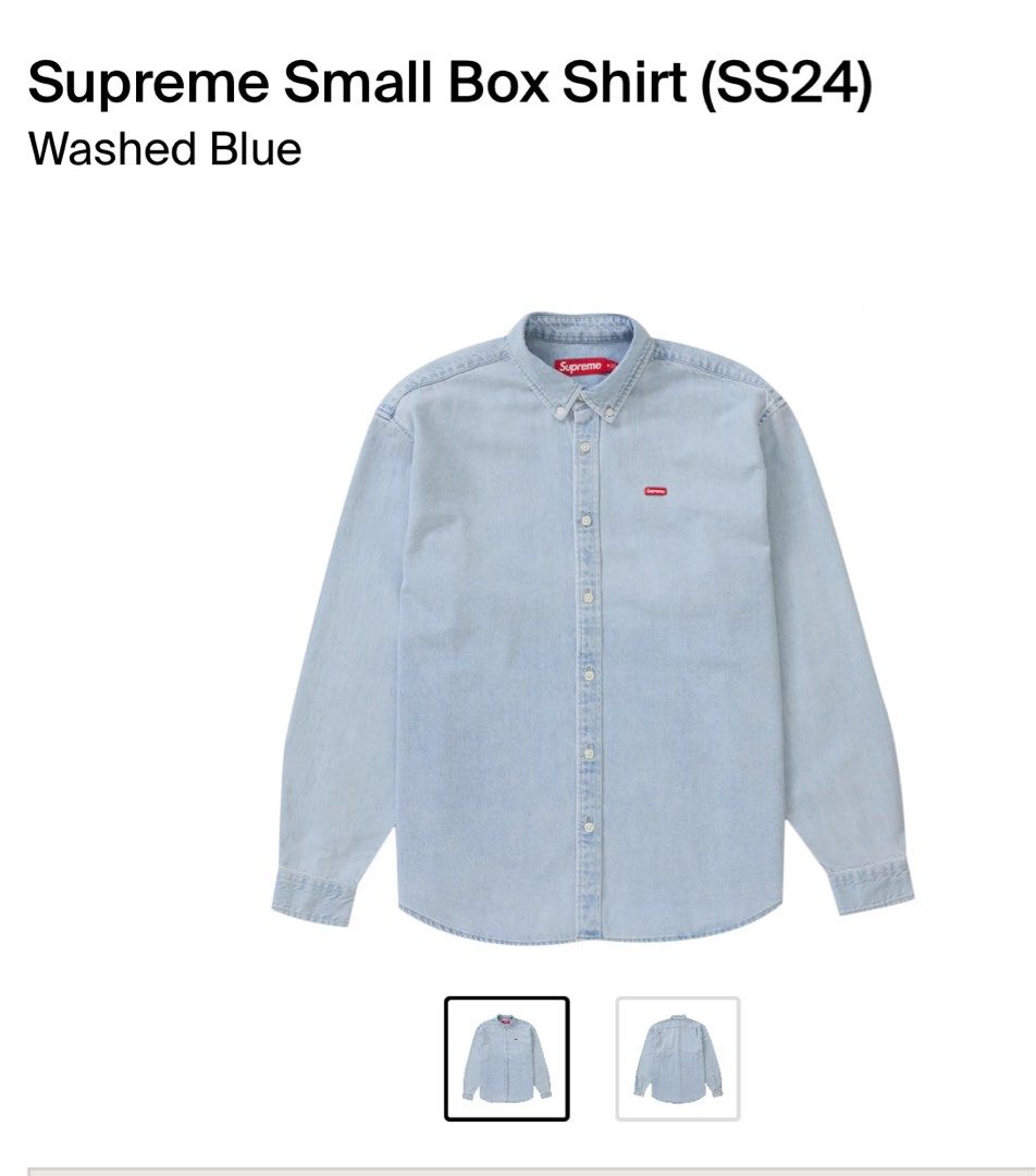 Supreme Small Box Shirt Washed Blue (SS24)
