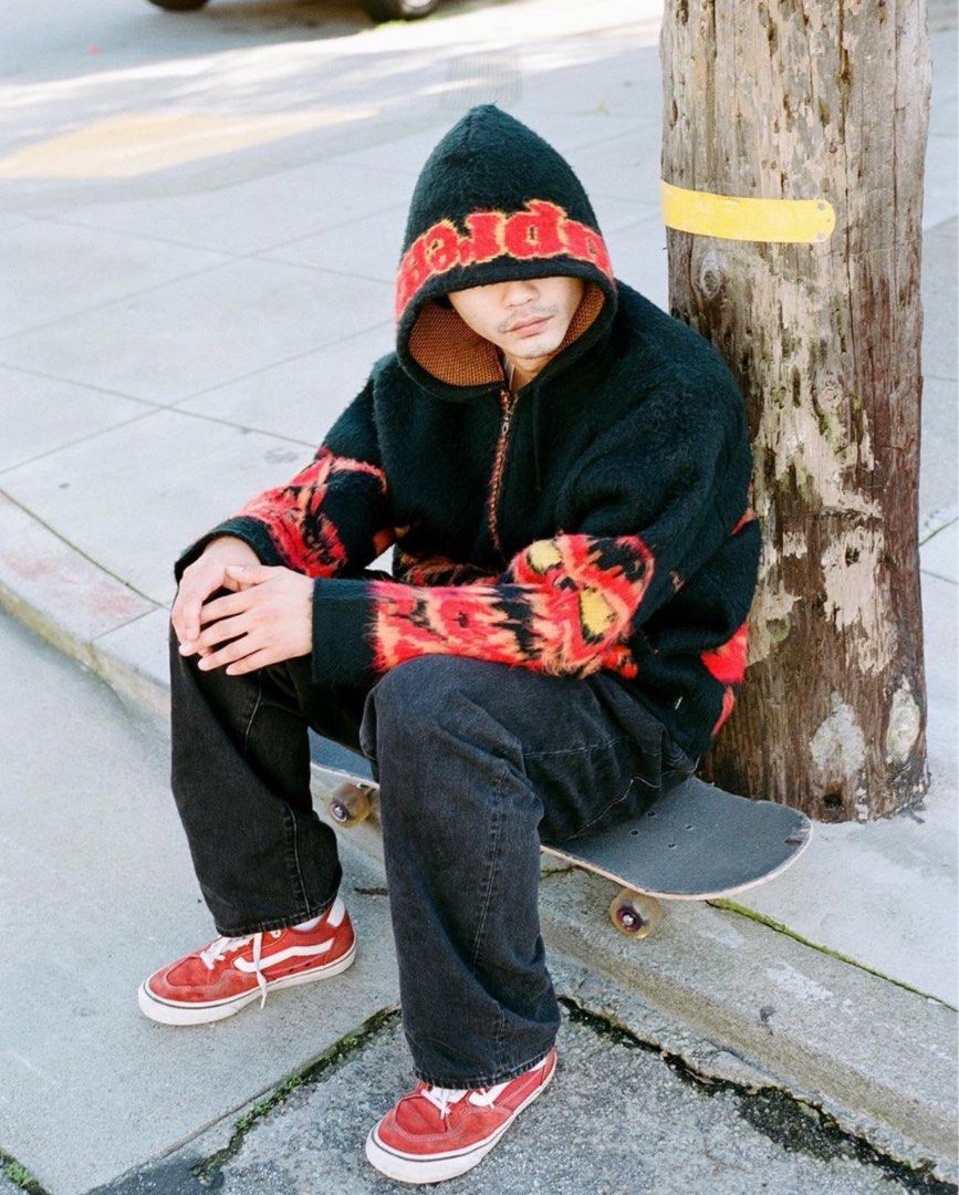 Supreme X Toy Machine Zip Up Hooded Sweater Men s Fashion Tops Sets Hoodies on Carousell