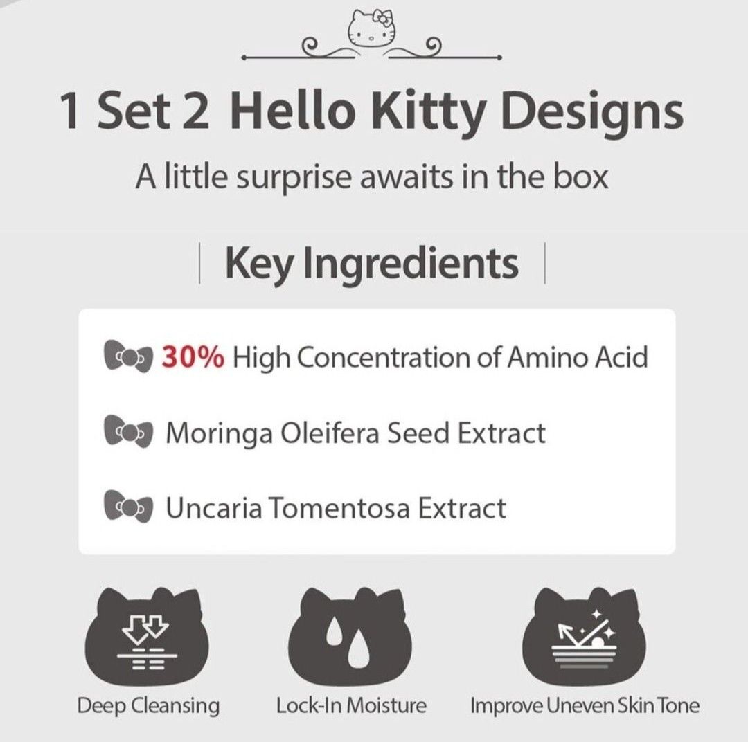 Swissvita Hello Kitty cleanser duo set, Beauty & Personal Care, Face, Face Care on Carousell