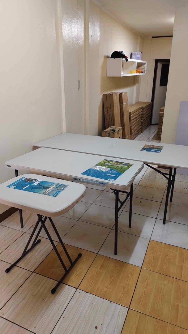 TABLE & FOLDABLE CHAIR (LIFETIME) (Category: Tables & Sets) located in Manila. Submitted by zainabonlineshop (Listing ID 1294344508, Image 1). Description: LIFETIME TABLE & FOLDABLE CHAIR‼️ 😱 LIFETIME CHAIR 😱 2FT LIFETIME TABLE 😱 4FT LIFETIME TABLE SOLID TOP 😱 6FT LIFETIME TABLE HALF FOLD Brand-New Items! Available on Hand! Direct from Warehouse! Legit Seller | Distributor! Good Quality, Affordable Price! 💯 🛒 Discounts will be given for bul