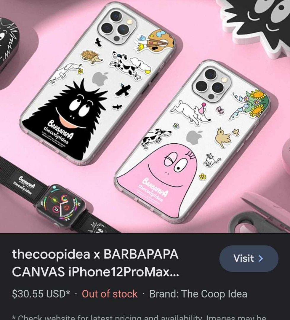 thecoopidea x Barbapapa Iphone Case for 12 Pro Max (Category: Cases & Sleeves) located in Paranaque City. Submitted by dalle_closet (Listing ID 1294420362, Image 2). Description: 299 pesos each (1pc available) for Iphone 12 Pro Max nasa 1500 din brandnew price nito.