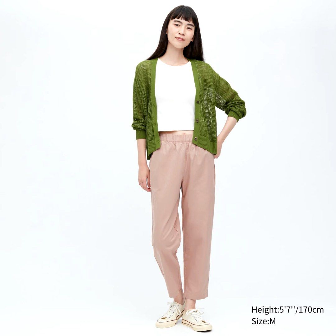 Uniqlo Cotton Relaxed Ankle Pants, Women's Fashion, Bottoms, Other Bottoms  on Carousell