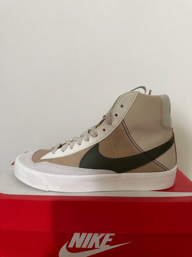 US 4Y Nike Blazer Mid 77 SE Dance Sanddrift Sail Brown White Phantom Medium Olive