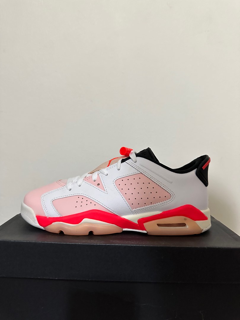 US 7Y Nike Air Jordan 6 Atmosphere Soft Pink White Orange Sail Jordans Six AJ6 Women s Fashion Footwear Sneakers on Carousell