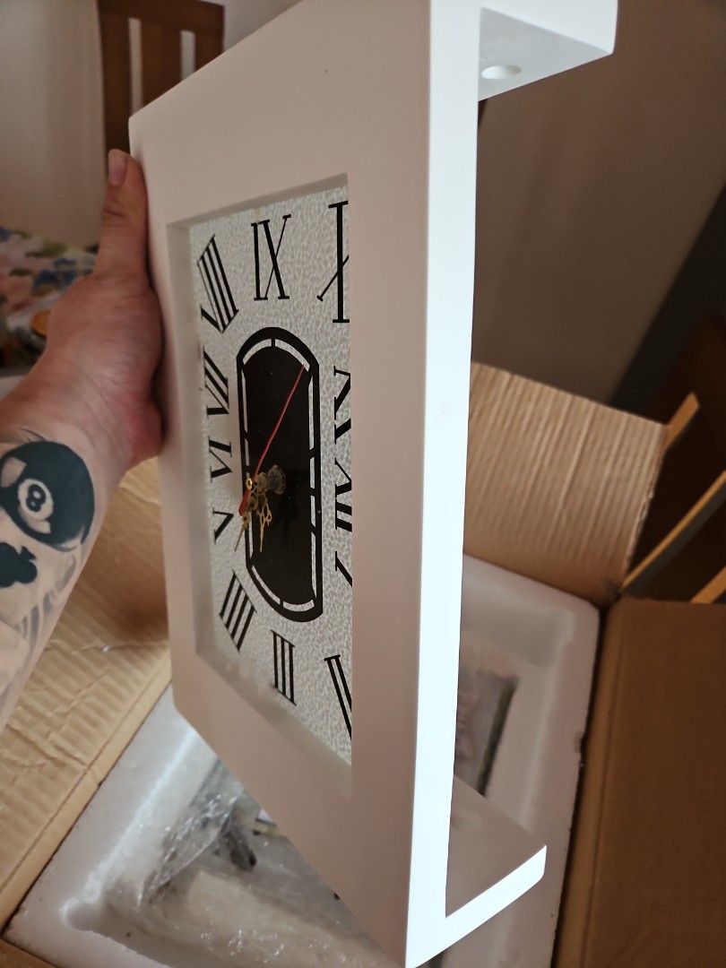 Wall Clock (Category: Clocks) located in Singapore. Submitted by collectorofeverything (Listing ID 1294314636, Image 3). Description: brand new wall clock with frosted glass finishes.