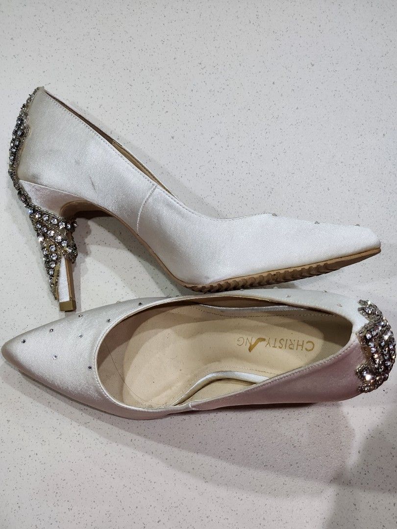 Wedding heels Christy Ng Custom, Women's Fashion, Footwear, Heels