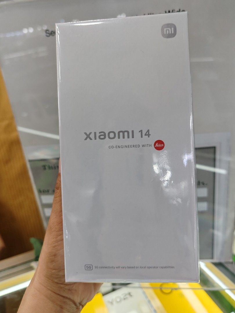 Xiaomi 14 5g (Category: Xiaomi) located in San Juan City. Submitted by ronalynac40976 (Listing ID 1294281398, Image 1). Description: Xiaomi 14 5g Brandnew Global version 12ram 256rom warranty 1 year pick up store greenhills shopping center, San Juan metro Manila, stall# Y-40 look for Rona @Aquarium area.