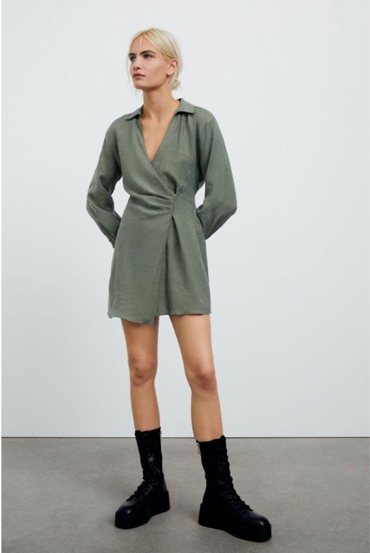 Crossover dress zara sales