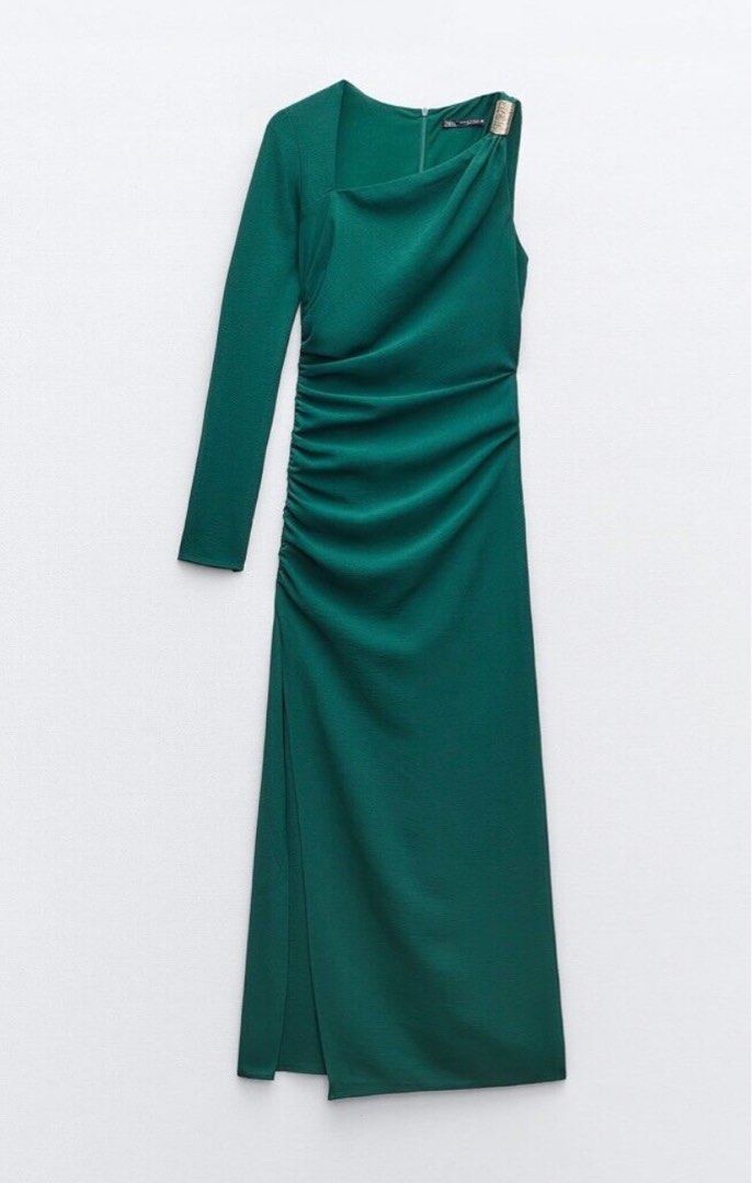 Zara Metal piece asymmetric dress, Women's Fashion, Dresses & Sets, Dresses  on Carousell