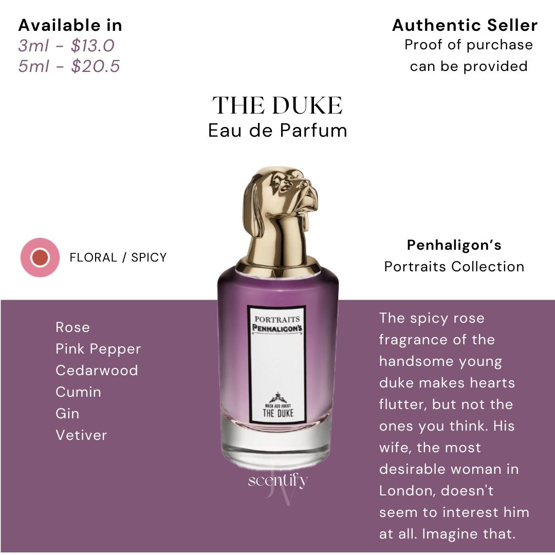 3ml 5ml Decant] Penhaligon's Much Ado About The Duke EDP, Beauty