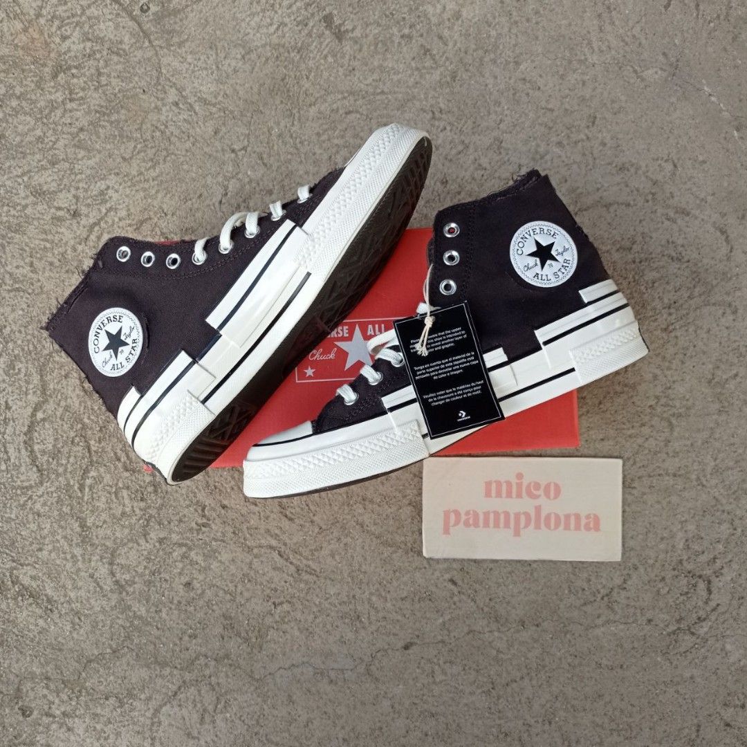 Converse Chuck 70 Hacked Heel Hi Velvet Brown Men s Fashion Footwear Sneakers on Carousell