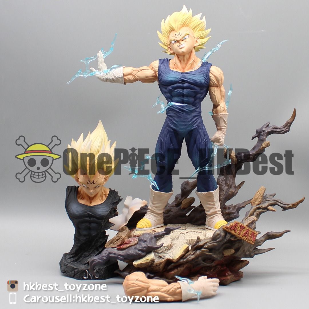 龍珠 Dragon Ball 比達 貝吉塔 超級撒亞人 魔人比達 (32cm) [雙頭雕 動作可替換], 興趣及遊戲, 玩具 & 遊戲類 ...