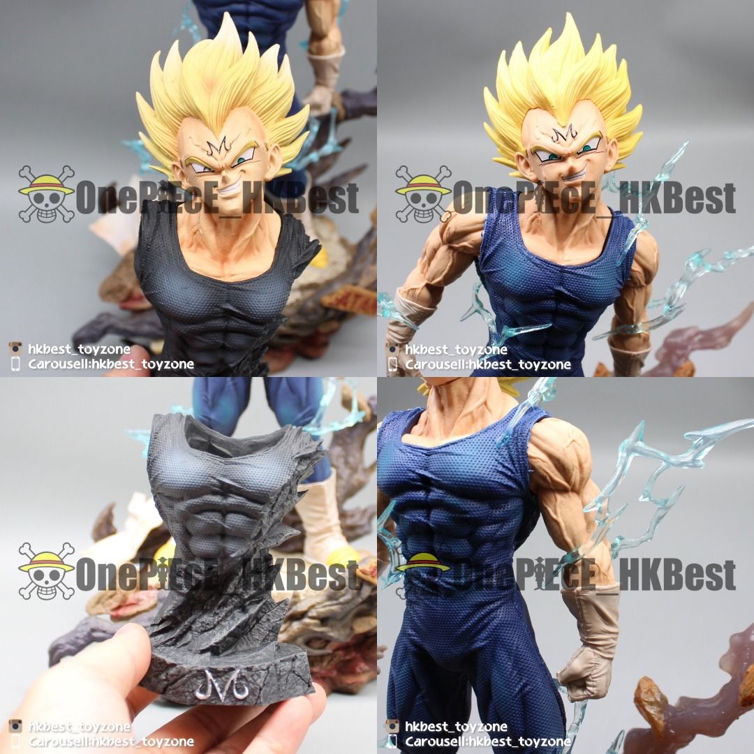 龍珠 Dragon Ball 比達 貝吉塔 超級撒亞人 魔人比達 (32cm) [雙頭雕 動作可替換], 興趣及遊戲, 玩具 & 遊戲類 ...
