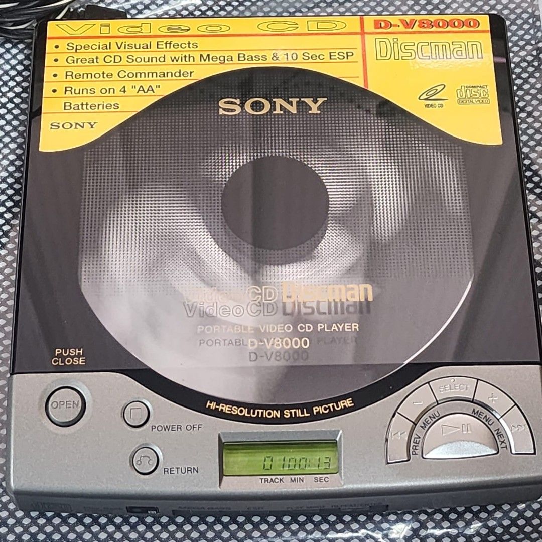 SONY CDプレーヤー Discman D-V8000 動作品 SONY ディスクマン 動作品