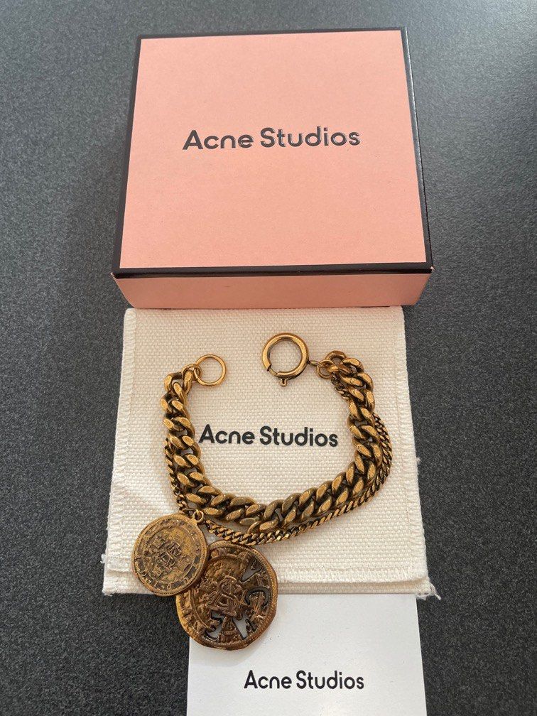 ACNE studios Chain Link Coin Charm Bracelet   , Women's Fashion ...