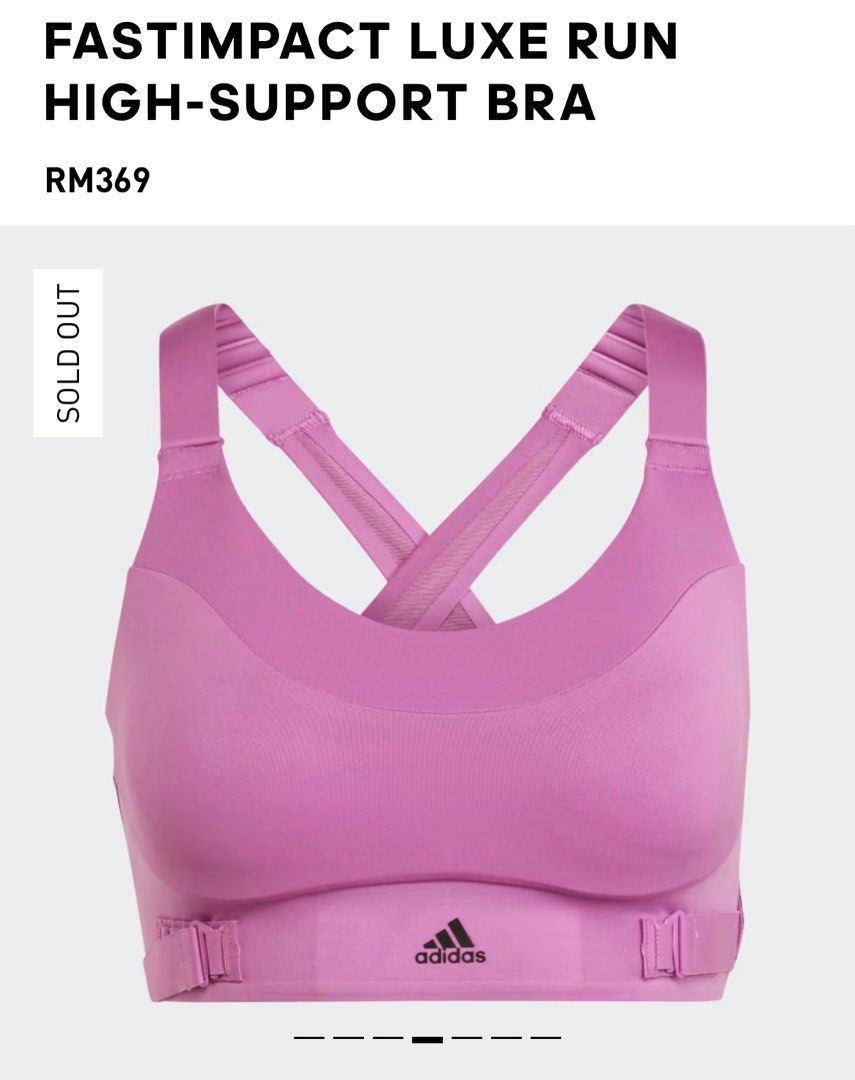 Adidas Fast Impact High Support Luxe Purple Bra, Women's Fashion,  Activewear on Carousell