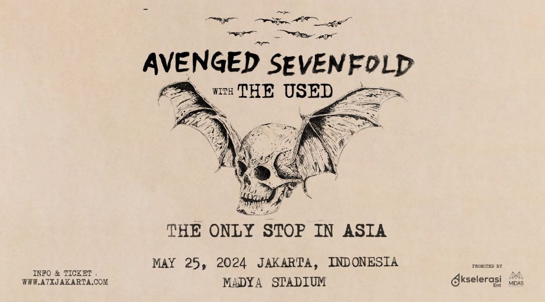 Avenged Sevenfold Ticket Indonesia 2024, Tickets & Vouchers, Event