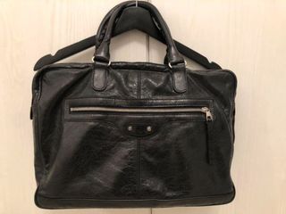 Balenciaga Briefcase Business Bag Leather Black
