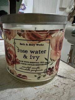 Bath & Body Scented Candles (rose water & ivy)