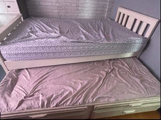 Bed frame with pull out