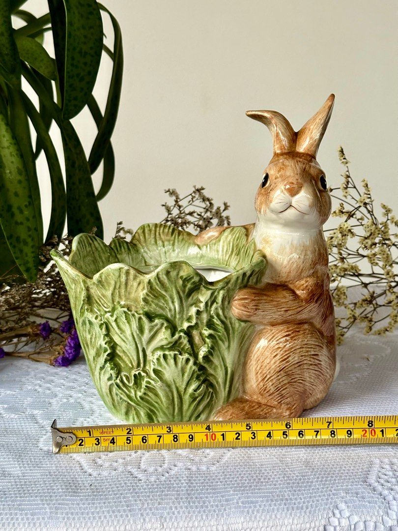 Big Bunny Rabbit Flower Pot, Furniture & Home Living, Home Decor, Vases ...