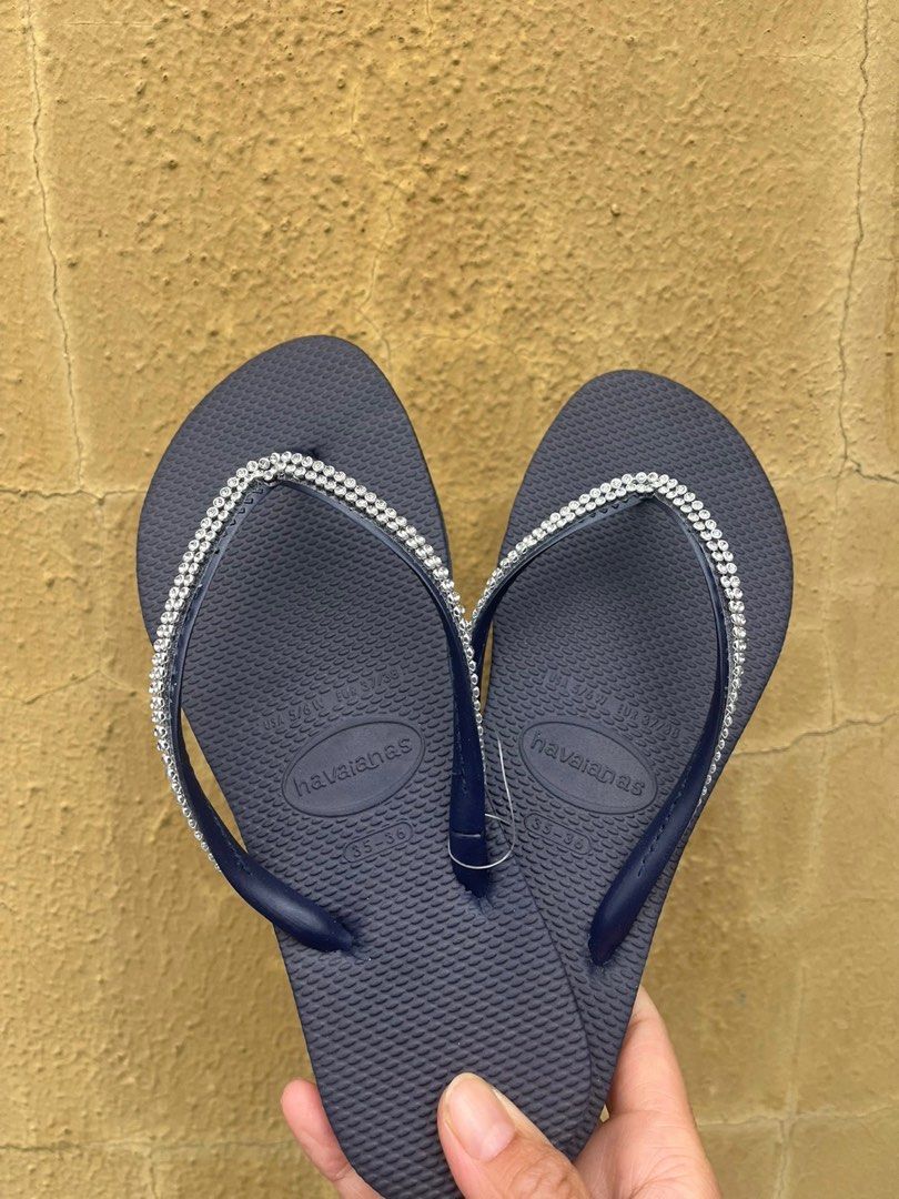 Navy crystal havaianas online