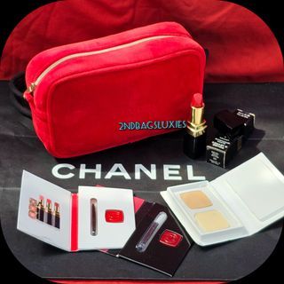 🛑Chanel Red Vip Gift Complimentary Pouch Lipstick Make Up