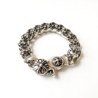 Chrome Hearts ㊣ Zong Kluo Heart, Cross Chain Lobster Clasp Bracelet64236319619969110