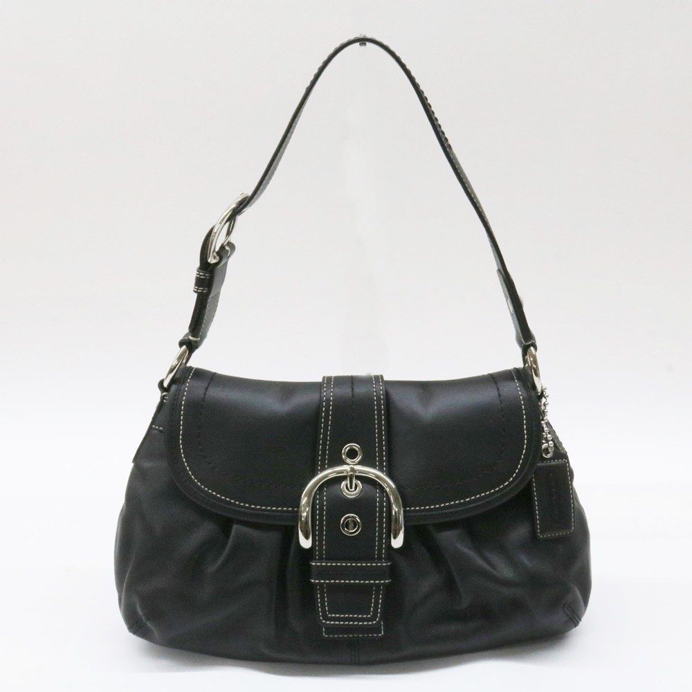 coach black leather pleated soho hobo bag F15204 vintage pinterest