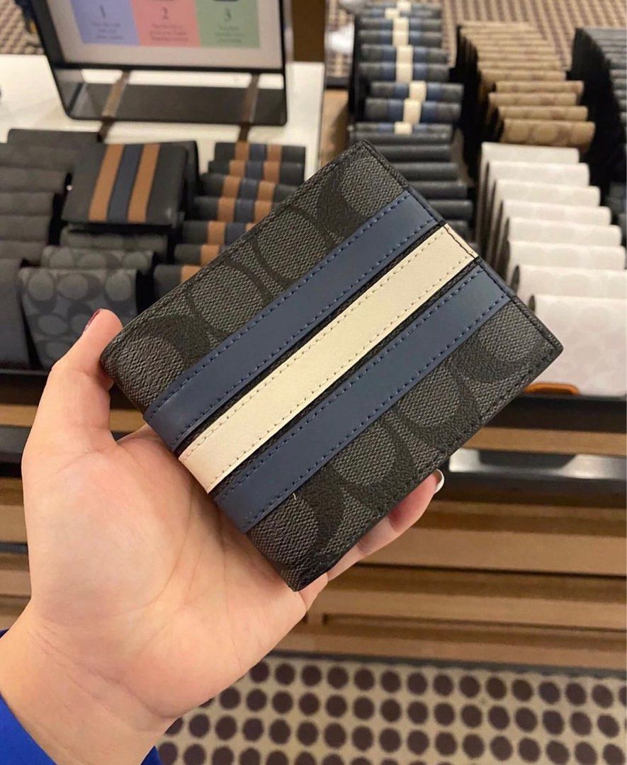 Coach wallet stripe online