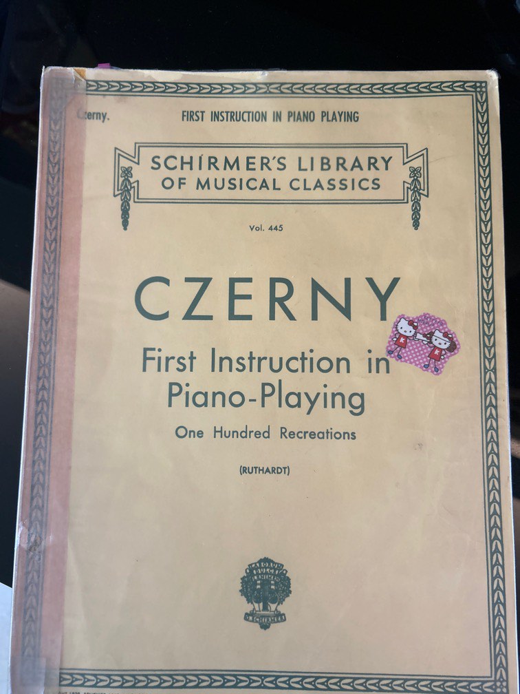 Czerny first instruction in piano playing deals