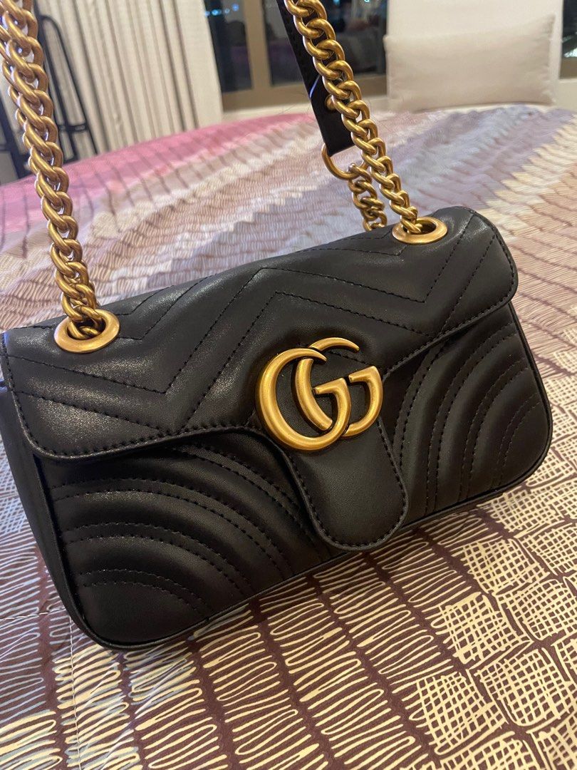 Gucci marmont black small sales