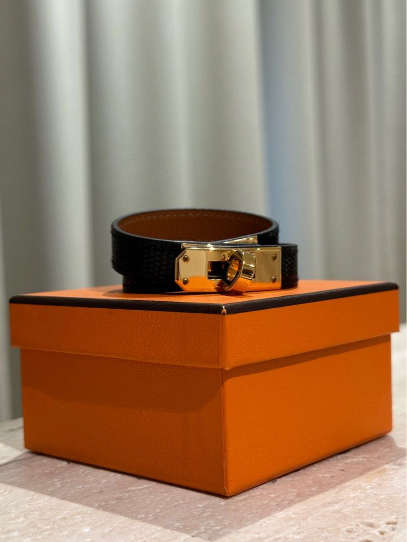 アクセサリー HERMES Rare Kelly Double Brown Bracelet Hermes-Brown-Swift-Mini-Kelly-