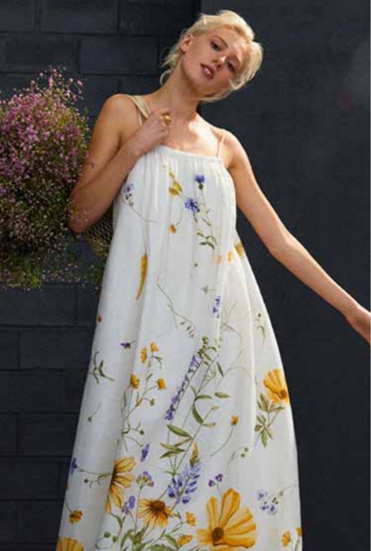 fitted lace wedding dress Lila Linen Maxi Dress | Bohomey main image 0