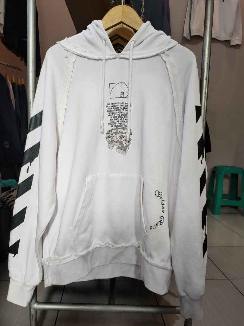 Hoodie Off white golden ratio original Fesyen Pria Pakaian Baju Luaran di Carousell