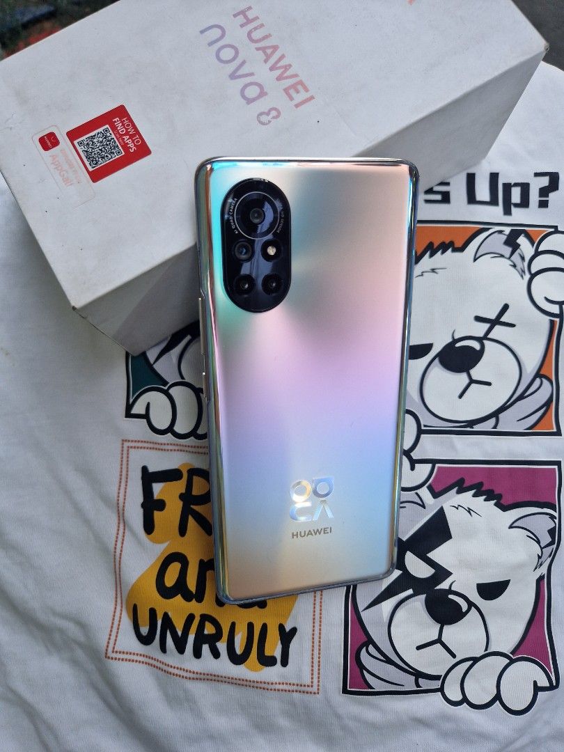 Huawei Nova 8 5g (Category: Huawei) located in Quezon City. Submitted by mubrogadgets (Listing ID 1294627969, Image 2). Description: HUAWEI NOVA 8 5g 👌7999pesos ✅️open for COD/COP outside metro manila(sa ❤️NO ISSUE 👌9/10 SMOOTHNESS 😮NO SCRATCHES NEVER PA NAGAMIT FROM MALL FULL-OUT UNIT 256GB 8GB RAM ➡️flagship phone ➡️edge screen ➡️good for gaming ➡️super linaw ng mga camera ➡️Kirin 985 5G (7 nm) ➡️Fingerprint under displa.