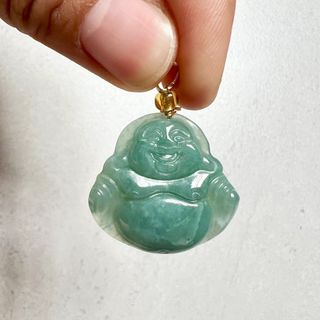 Jade Laughing Buddha Pendant